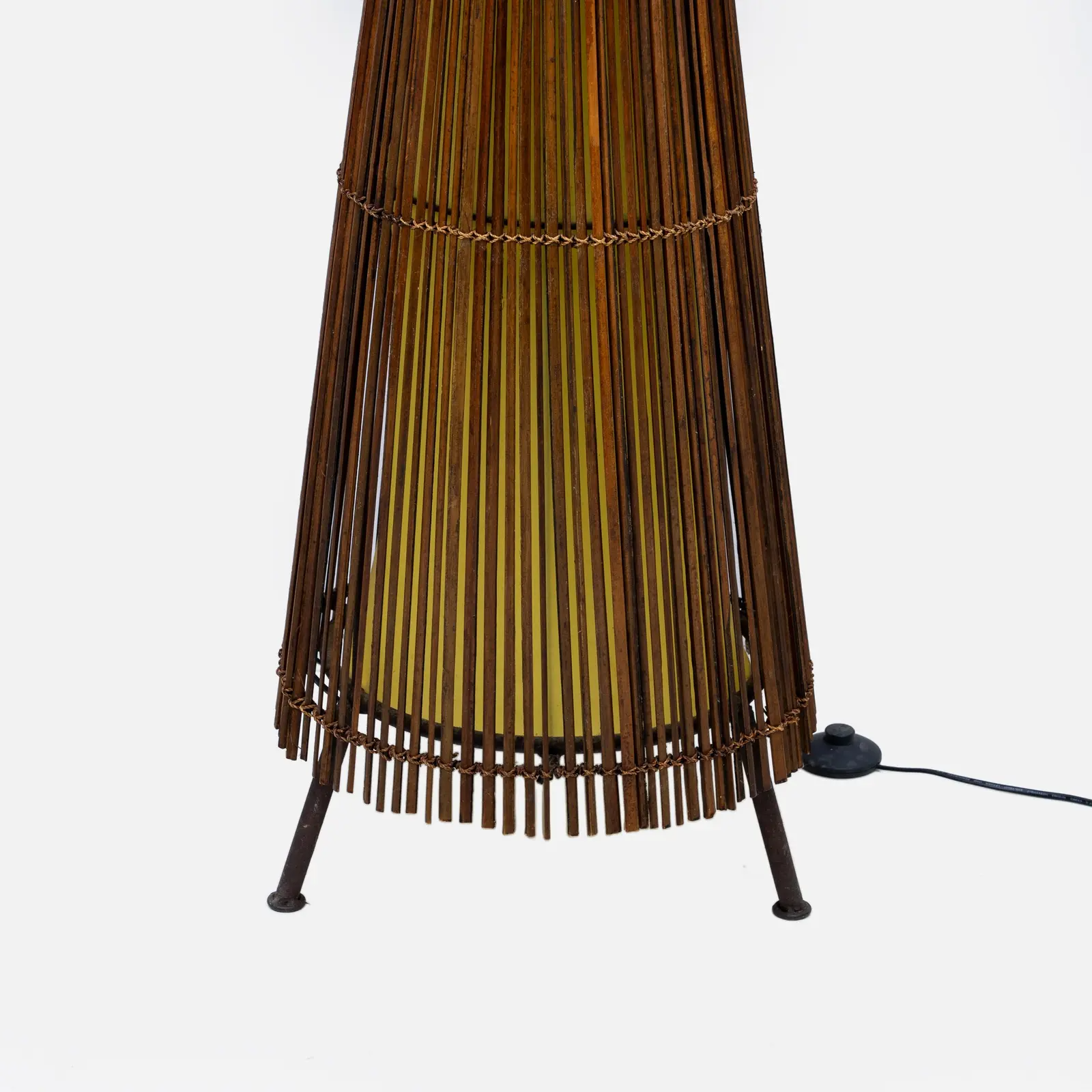 Floor lamp made of bamboo, Lamps made from handmade materials, home decoration accessories, wholesale. 3