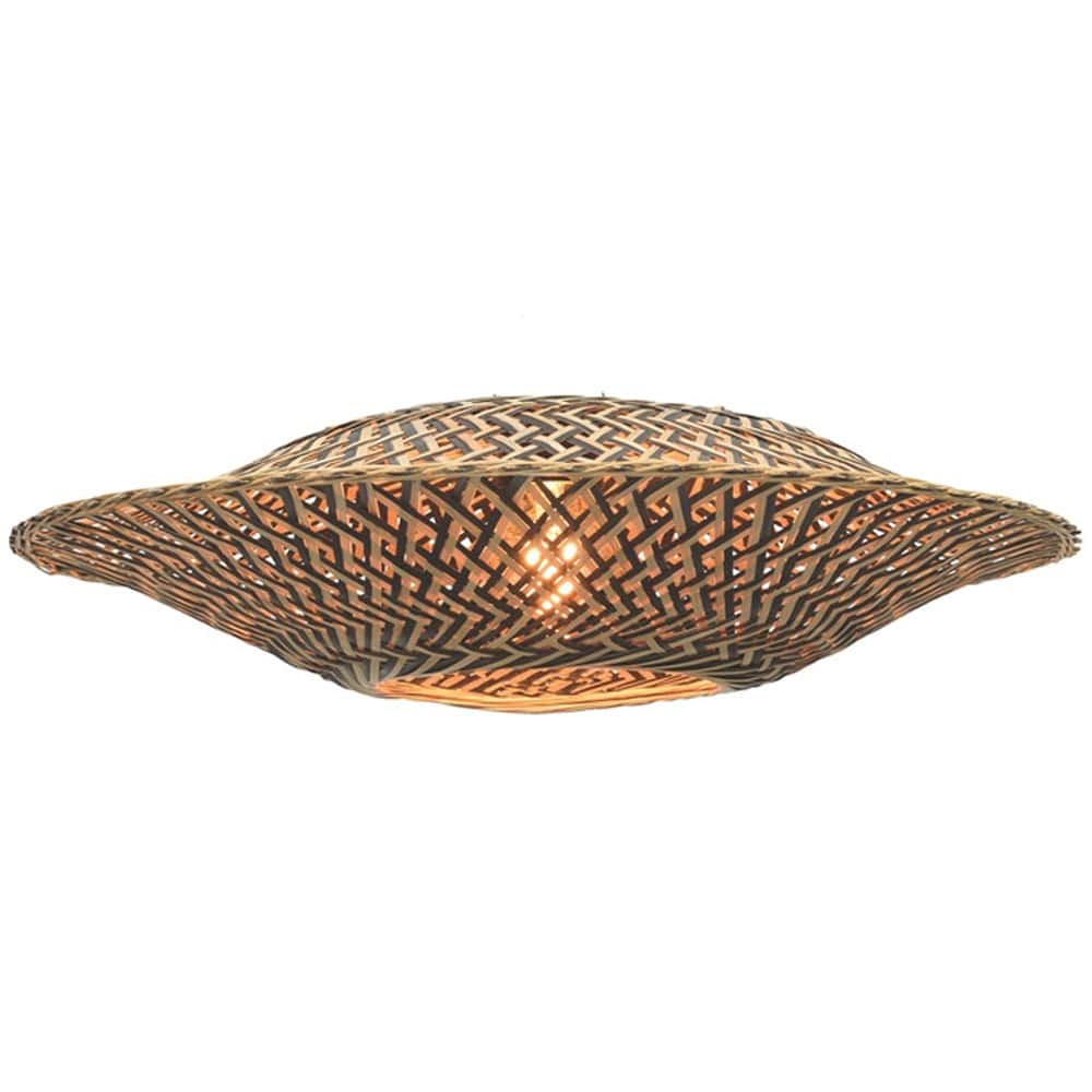 Flying saucer shaped bamboo ceiling light, Lamps made from handmade materials, home decoration accessories, wholesale. 2