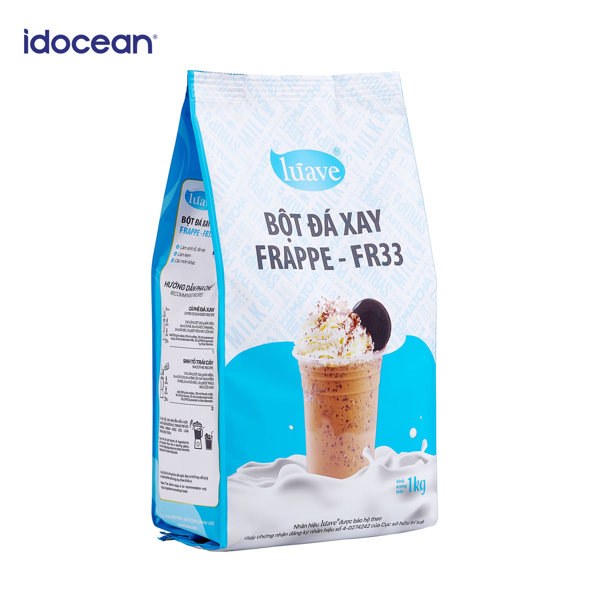 Frappe Powder FR33 For Smoothies and Ice-Blended Drinks Prevents Stratification, Rich Milk Flavor,Anti-Separation,Trans Fat Free 3