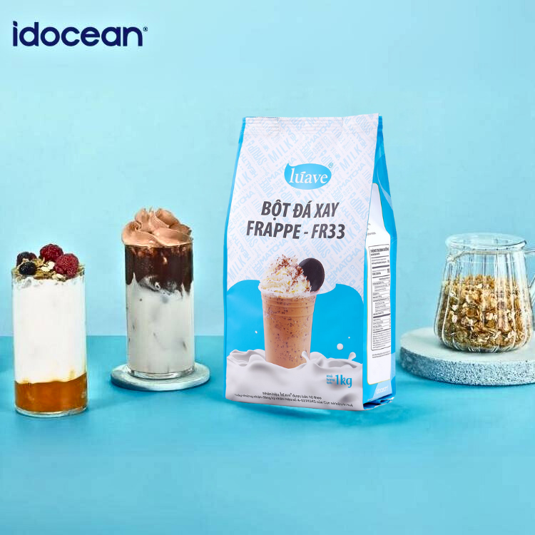 Frappe Powder FR33 For Smoothies and Ice-Blended Drinks Prevents Stratification, Rich Milk Flavor,Anti-Separation,Trans Fat Free 6