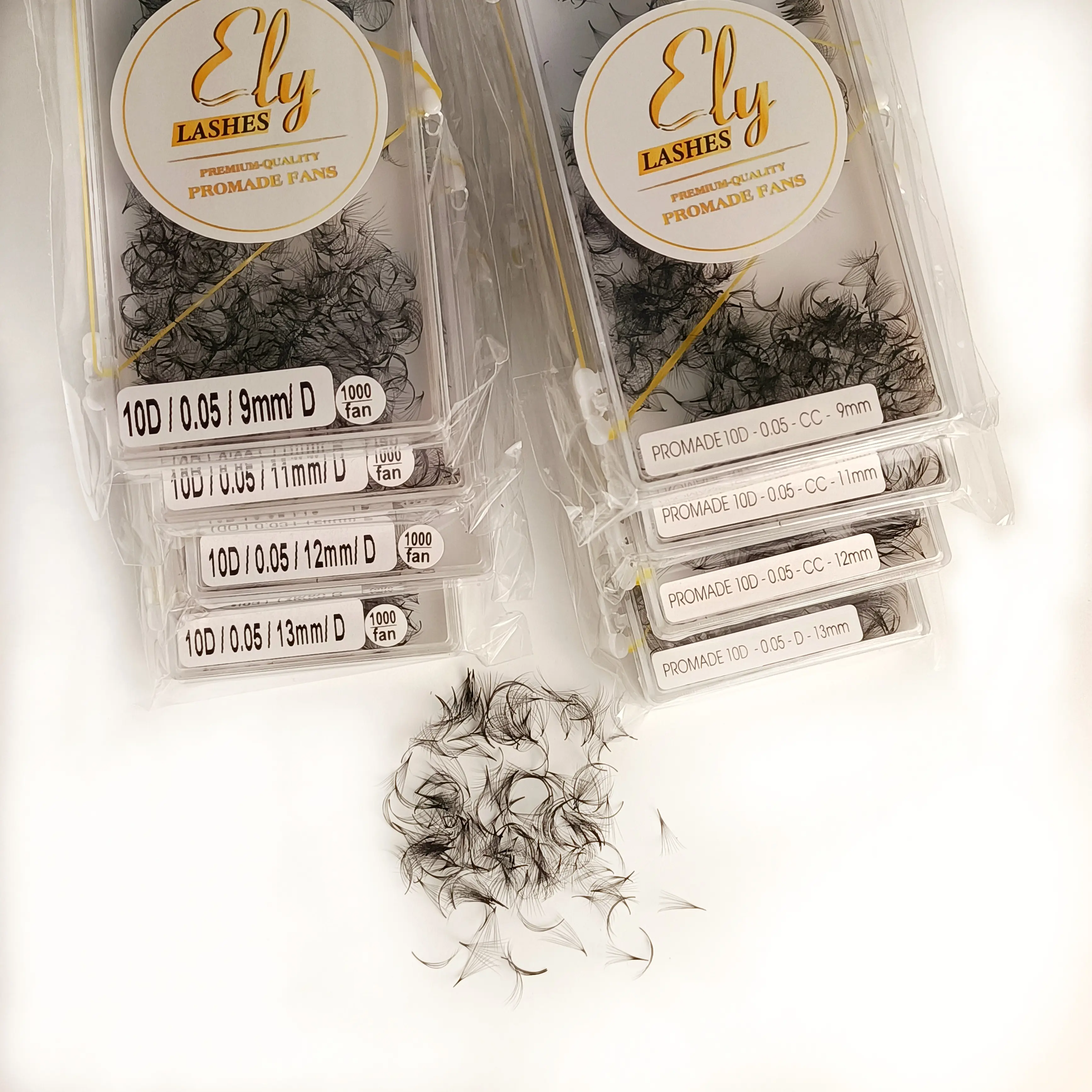Good Choice For Beauty Salon Premade Fans Eyelashes Extensions Private Label Branding Customization Lash Extensions 0.03 0.05mm 2