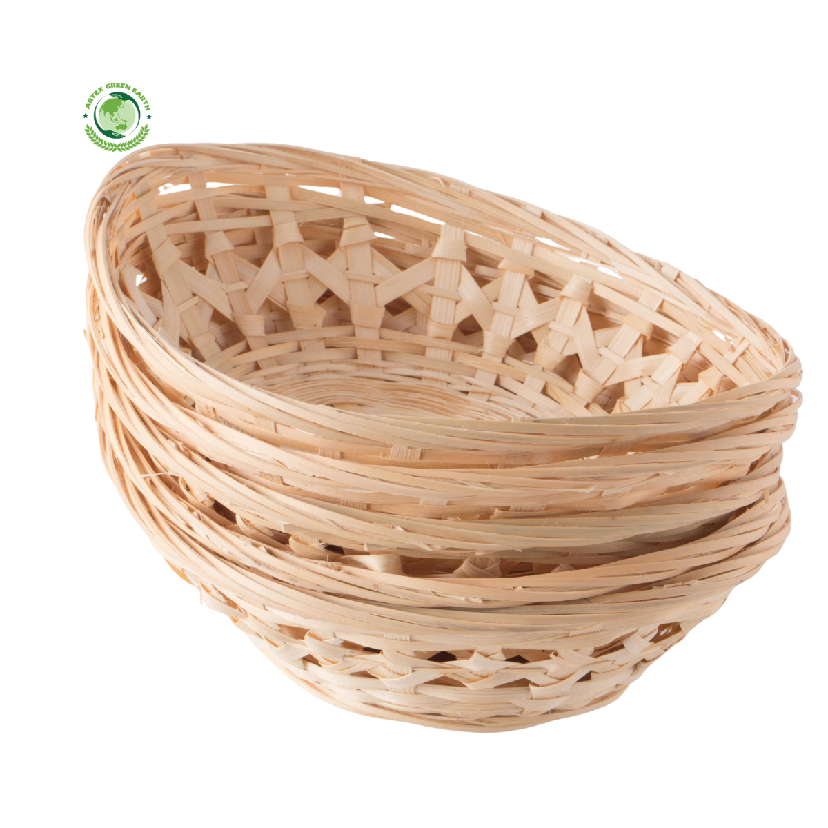 Hand woven bamboo basket, trays for holding bread and fruit, objects. Fashionable design, exquisite and durable. 5