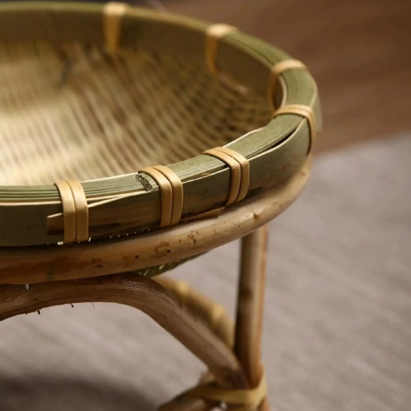 Hand-woven bamboo bread basket, storage basket, trays Fashionable design, simple but sophisticated 2