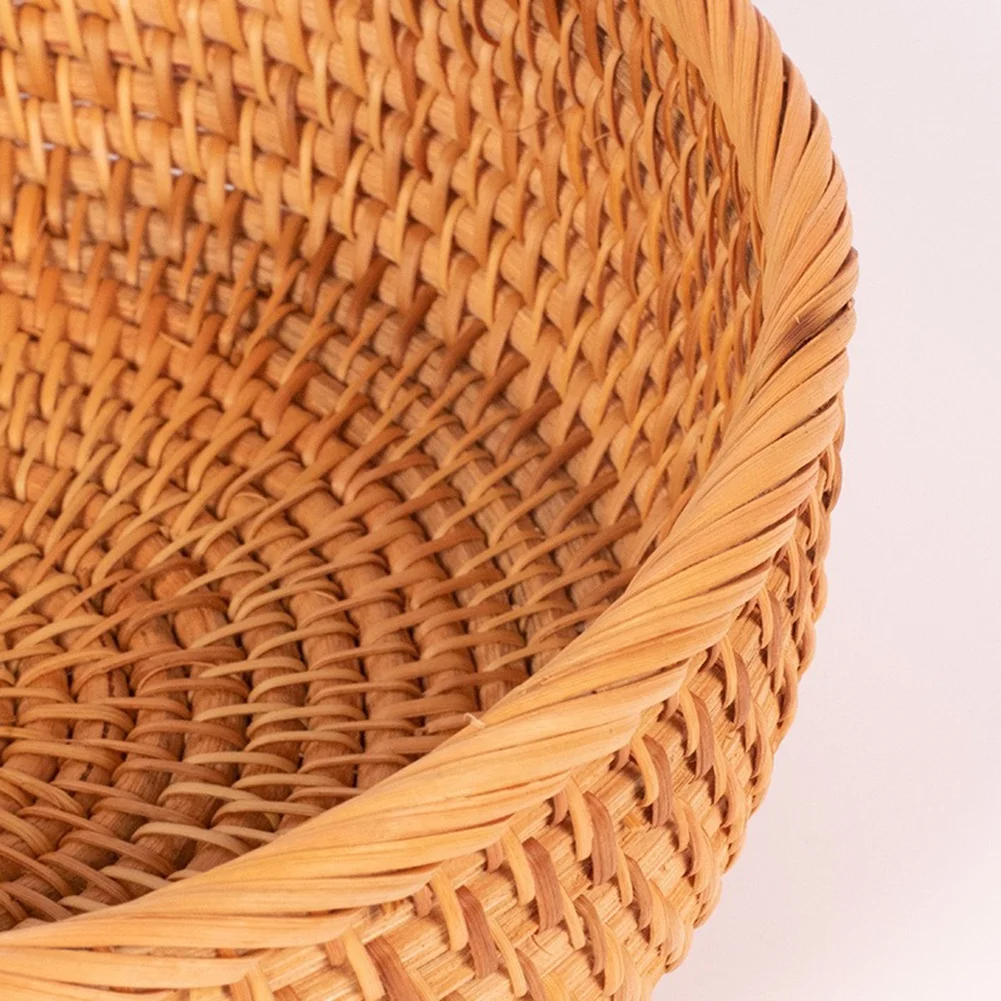Hand woven basket rattan, bamboo, water hycinth, seagrass basket for holding bread and fruit, objects. Fashionable 5