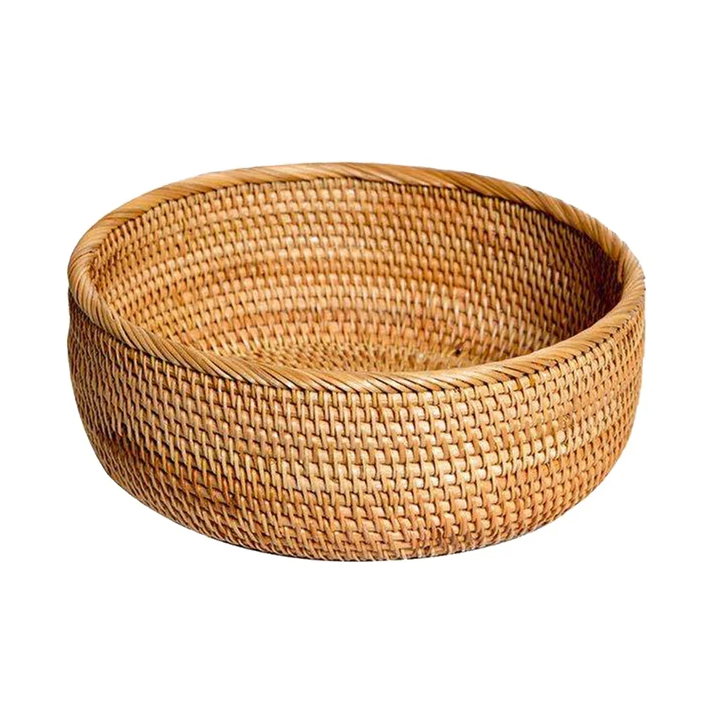 Hand woven basket rattan, bamboo, water hycinth, seagrass basket for holding bread and fruit, objects. Fashionable 4