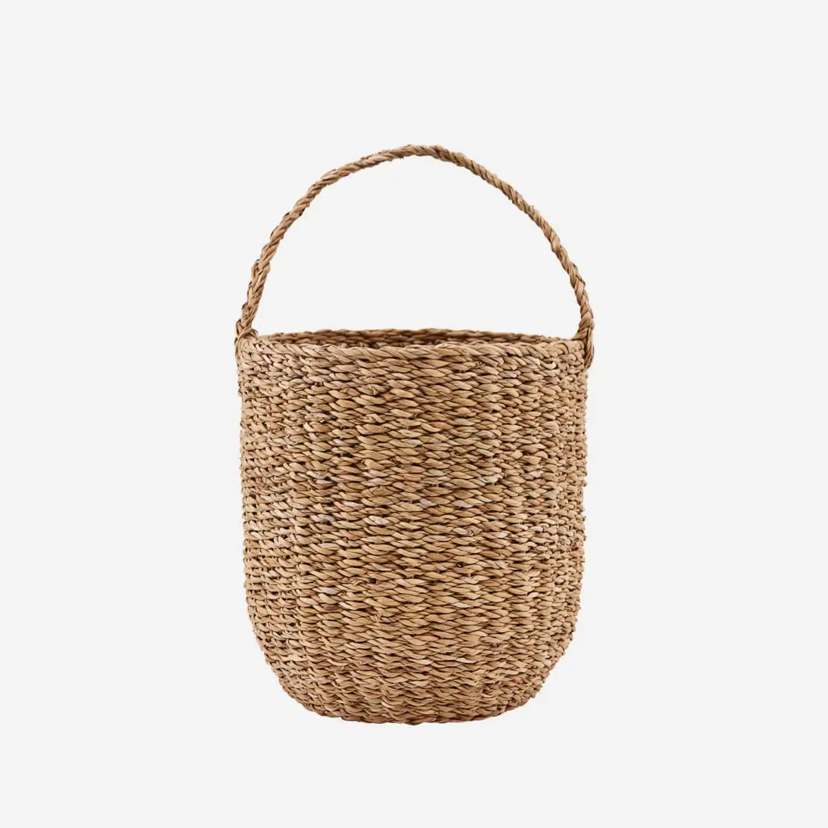 Hand woven basket rattan, bamboo, water hycinth, seagrass oval basket for holding bread and fruit, objects Fashionable. 1