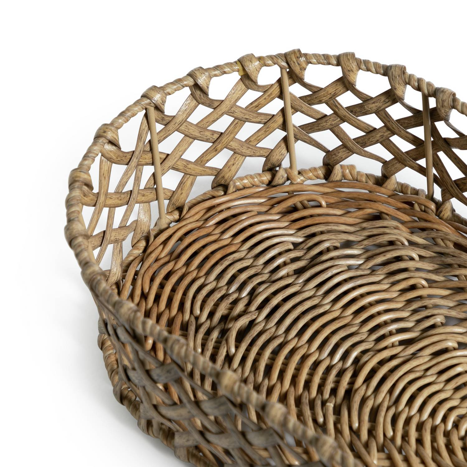 Hand woven basket rattan, bamboo, water hycinth, seagrass oval basket for holding bread and fruit, objects Fashionable. 3