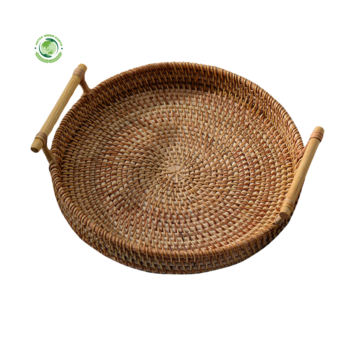 Hand woven basket rattan, bamboo, water hycinth, seagrass oval basket for holding bread and fruit, objects. Fashionable 3