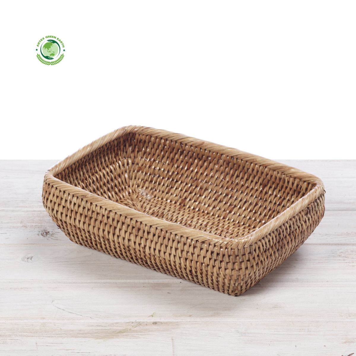 Hand-woven basket/tray made of rattan, bamboo, water hyacinth, seagrass for bread, fruit, fashion items, table decoration 2