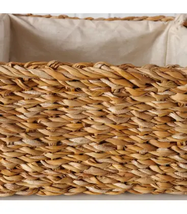 Hand-woven baskets box made of rattan, bamboo, water hyacinth, and seagrass for bread, fruit, fashion items, table decoration 2