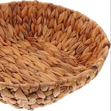 Hand-woven baskets made of rattan, bamboo, water hyacinth, and seagrass for bread, fruit, fashion items, and table decoration 4
