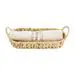Hand-woven baskets oval made of rattan, bamboo, water hyacinth, seagrass for bread, fruit, fashion items, table decoration 4