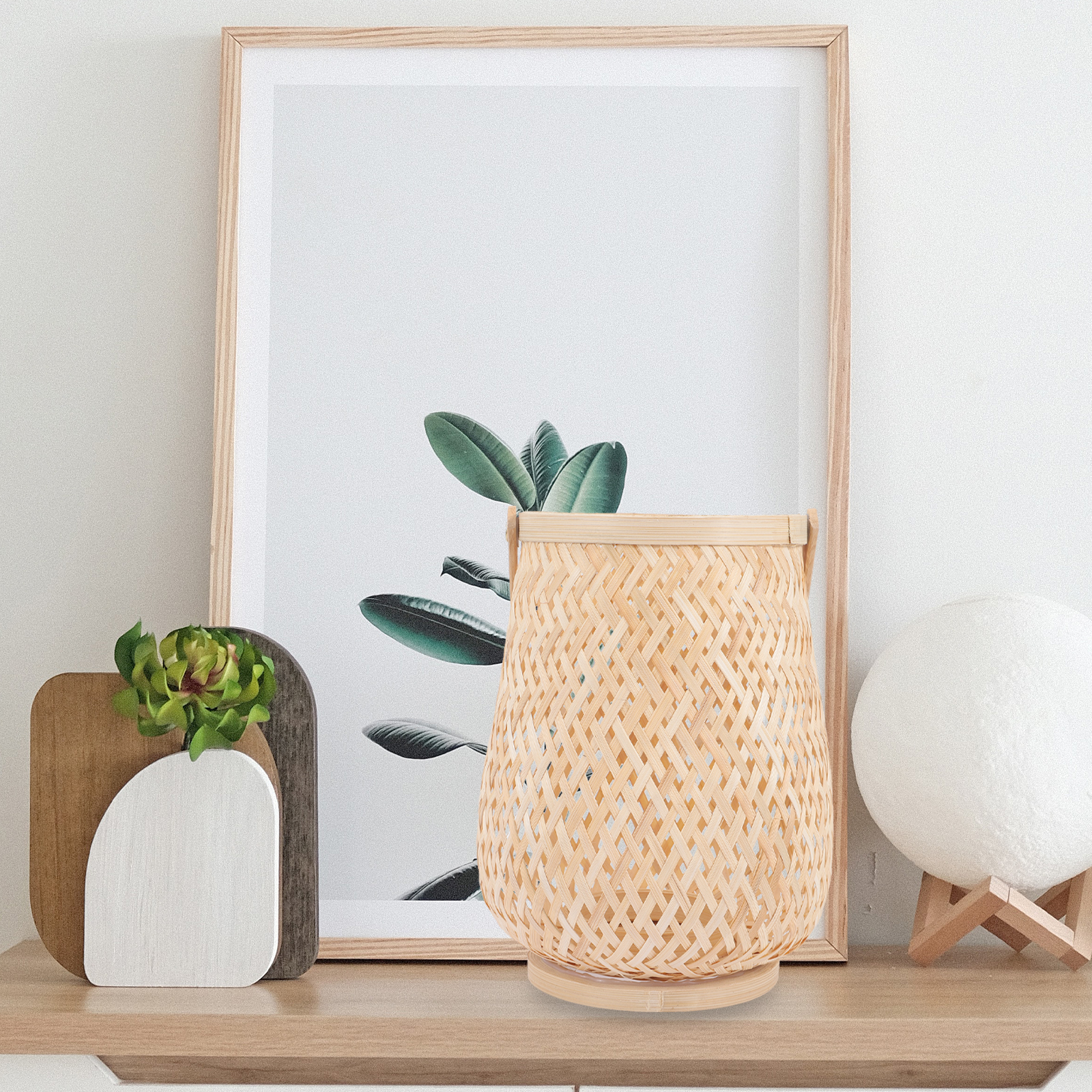 Handmade Rattan Solar Lantern, Solar Lamp with Natural Materials, Home Decoration, Eco-Friendly Home Decoration, Wholesale. 3