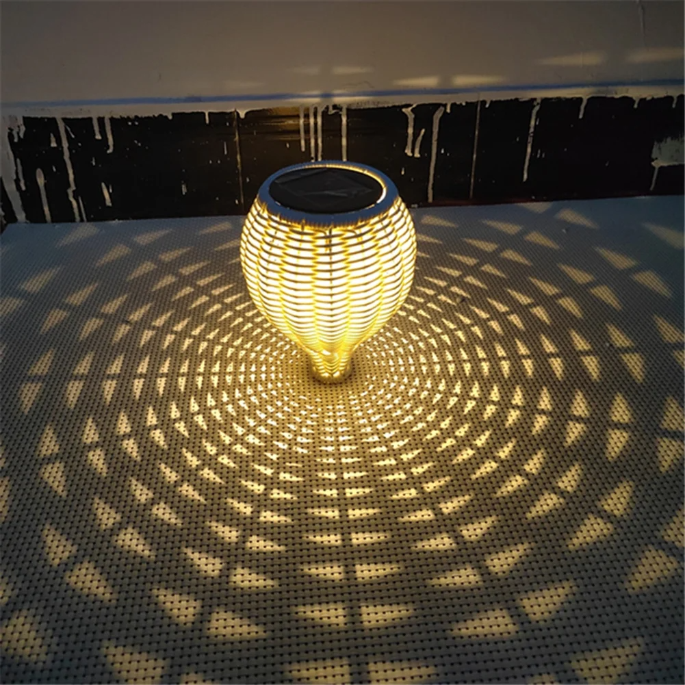 Handmade Rattan Solar Lantern, solar lights made from natural materials, home decor, eco-friendly home decor, wholesale. 2