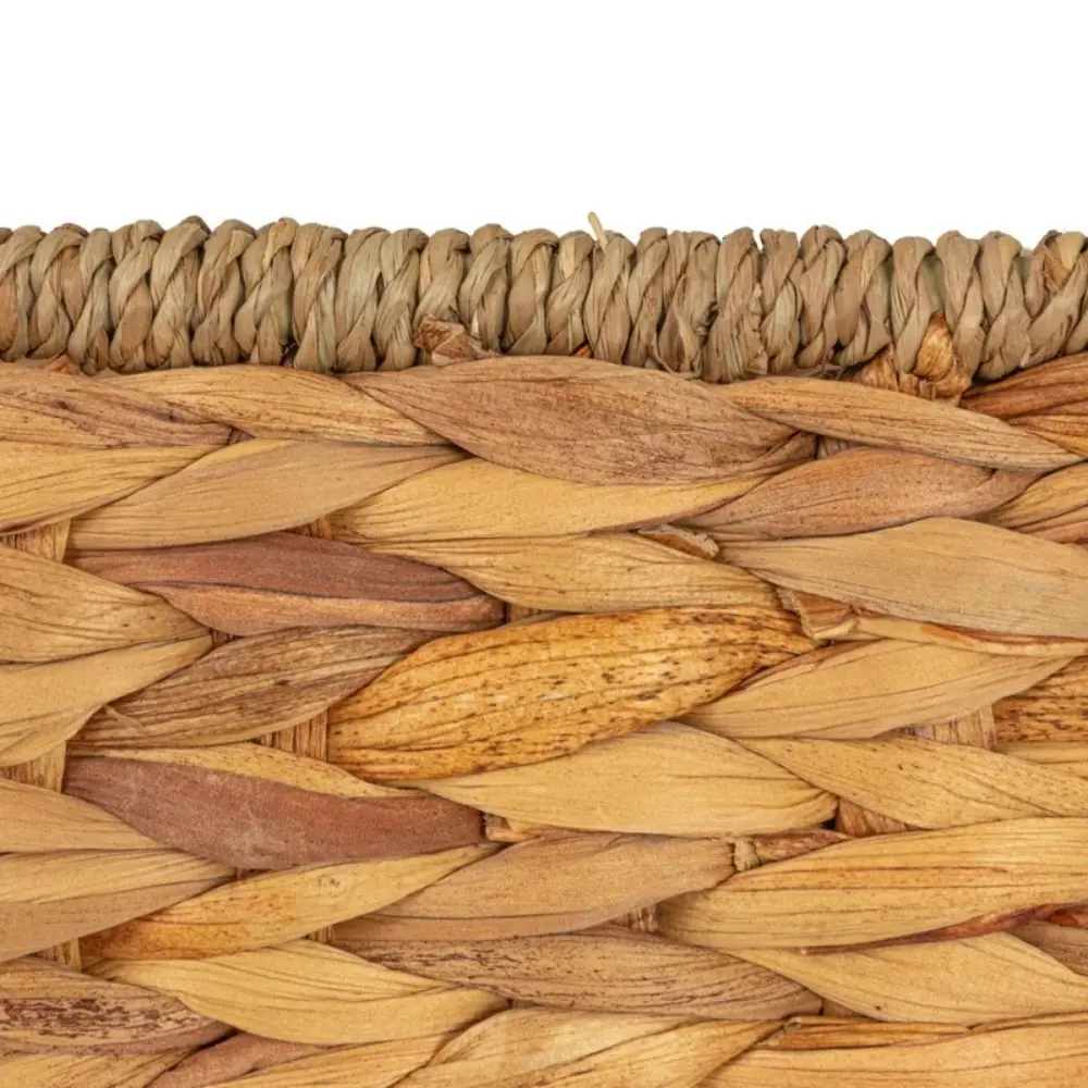 Handmade Rectangle Natural Water Hyacinth Storage Basket With Handles Functional Versatile Storage Eco Friendly  +84976578835 5