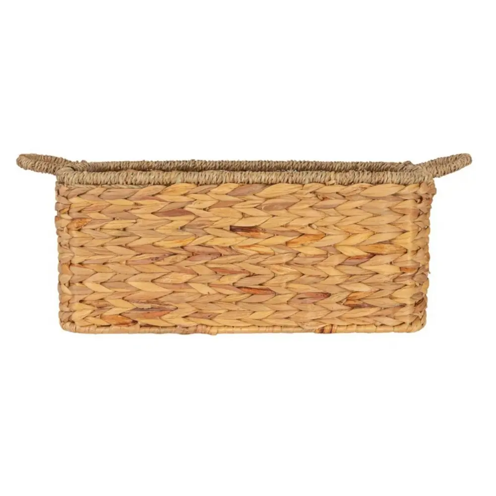 Handmade Rectangle Natural Water Hyacinth Storage Basket With Handles Functional Versatile Storage Eco Friendly  +84976578835 2