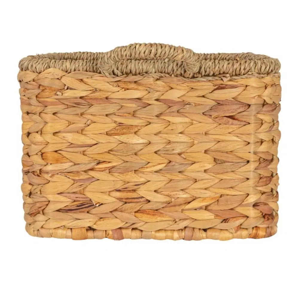 Handmade Rectangle Natural Water Hyacinth Storage Basket With Handles Functional Versatile Storage Eco Friendly  +84976578835 3