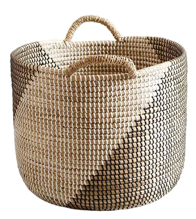 Handwoven seagrass basket, Multi-purpose storage basket, home organization accessory highly aesthetic, wholesale available. 2