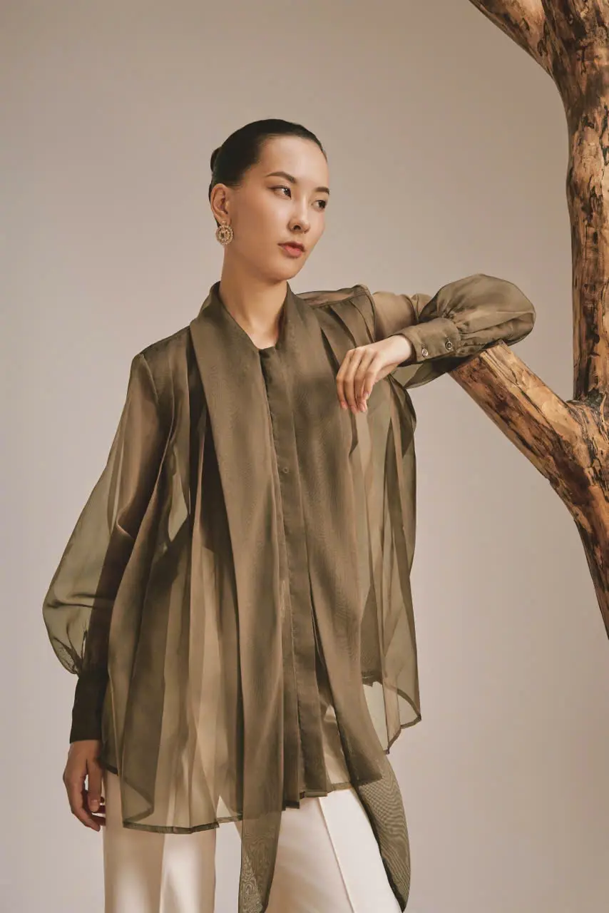 Charming Fall Collection Breeze Blouse Ladies Women's Clothing Elegant Style High Fashion Made In Vietnam 3