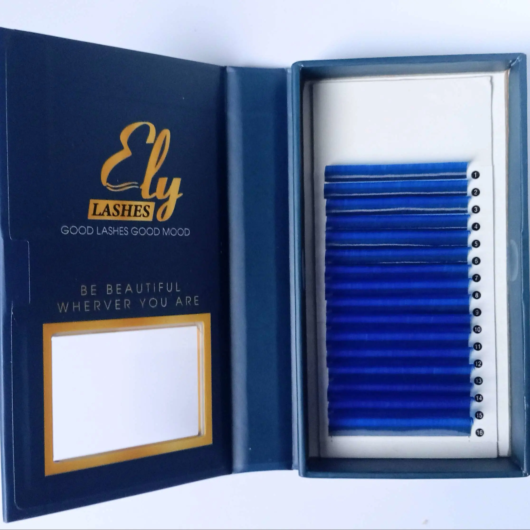 High Quality Color Individual Eyelash Customized Packaging As Request Lash Trays Multi Colored Lashes 5D 6D 7D to 20D 2