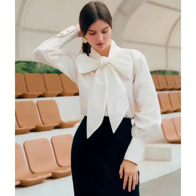 High Quality Fabric Charming Fall Collection Moonlight Blouse Women's Clothing Ladies Elegant Style Made In VietNam 5