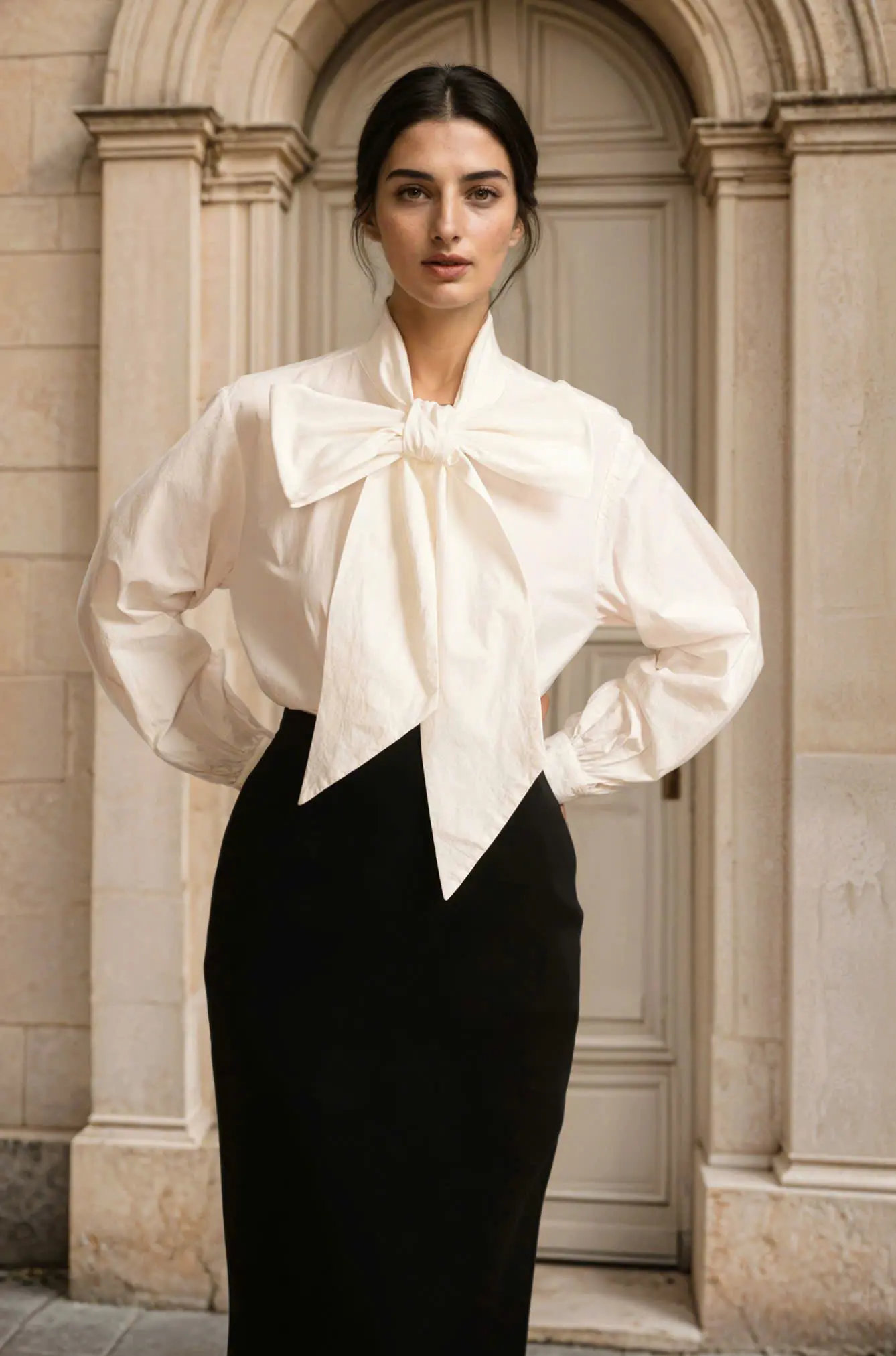 High Quality Fabric Charming Fall Collection Moonlight Blouse Women's Clothing Ladies Elegant Style Made In VietNam 4