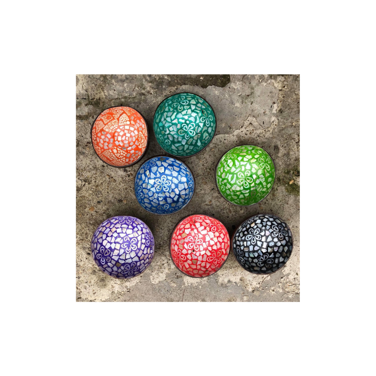 High Quality Handmade Lacquer Bowl with round Seashell Pattern Custom Size Storage Basket Kitchen Directly Vietnam Manufacturer 3