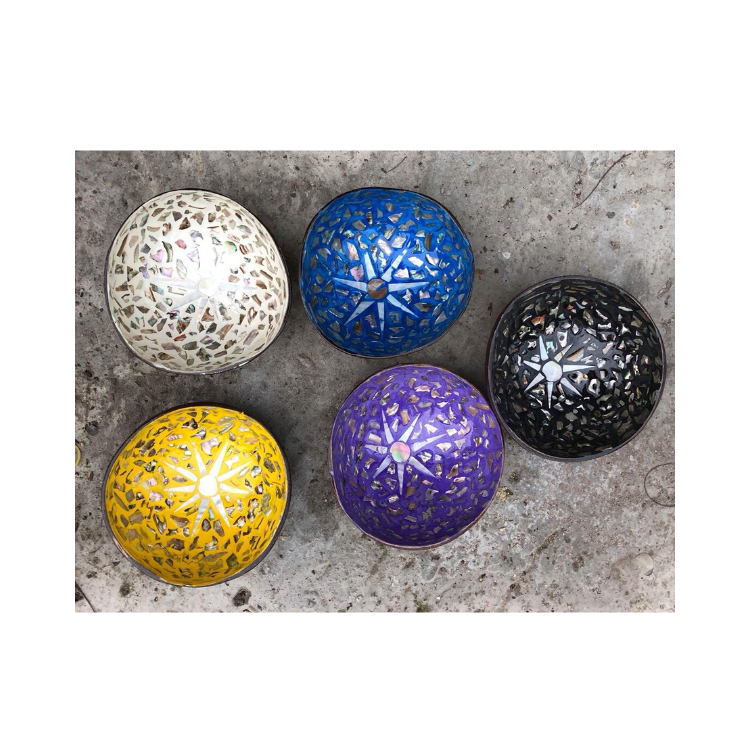 High Quality Handmade Lacquer Bowl with round Seashell Pattern Custom Size Storage Basket Kitchen Directly Vietnam Manufacturer 5