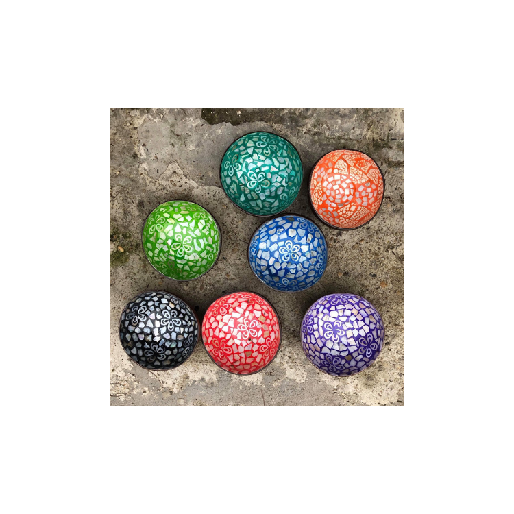 High Quality Handmade Lacquer Bowl with round Seashell Pattern Custom Size Storage Basket Kitchen Directly Vietnam Manufacturer 4