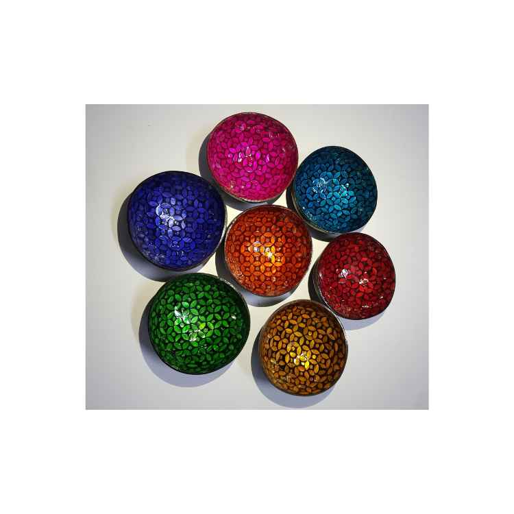 High Quality Handmade Lacquer Bowl with round Seashell Pattern Custom Size Storage Basket Kitchen Directly Vietnam Manufacturer 2