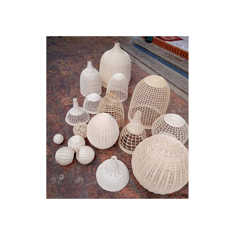 High Quality Handmade Lampshade for Home Decor Customized Color New Designs-Rattan Storage Basket Made in Vietnam 5