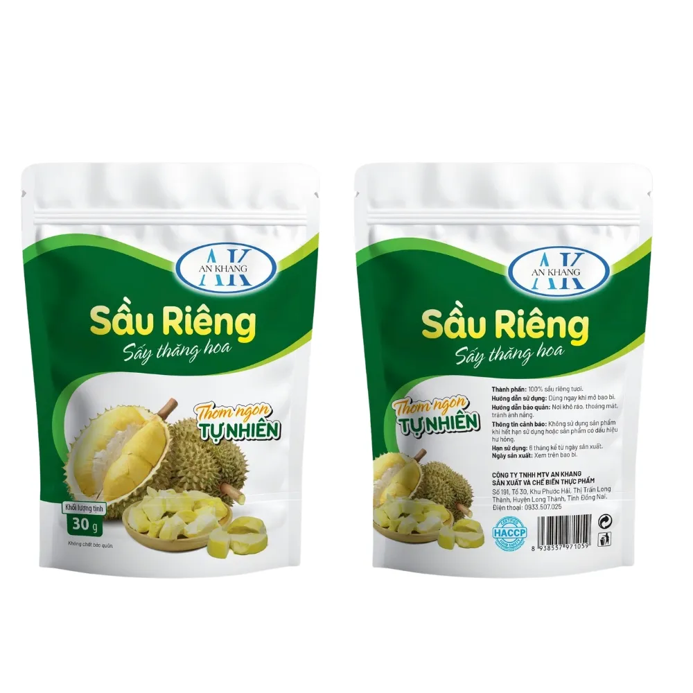 High Quality Natural Freeze Dried Durian Chunks Crispy and Delicious Tropical Snack Made from 100% Pure Durian with No Additives 1