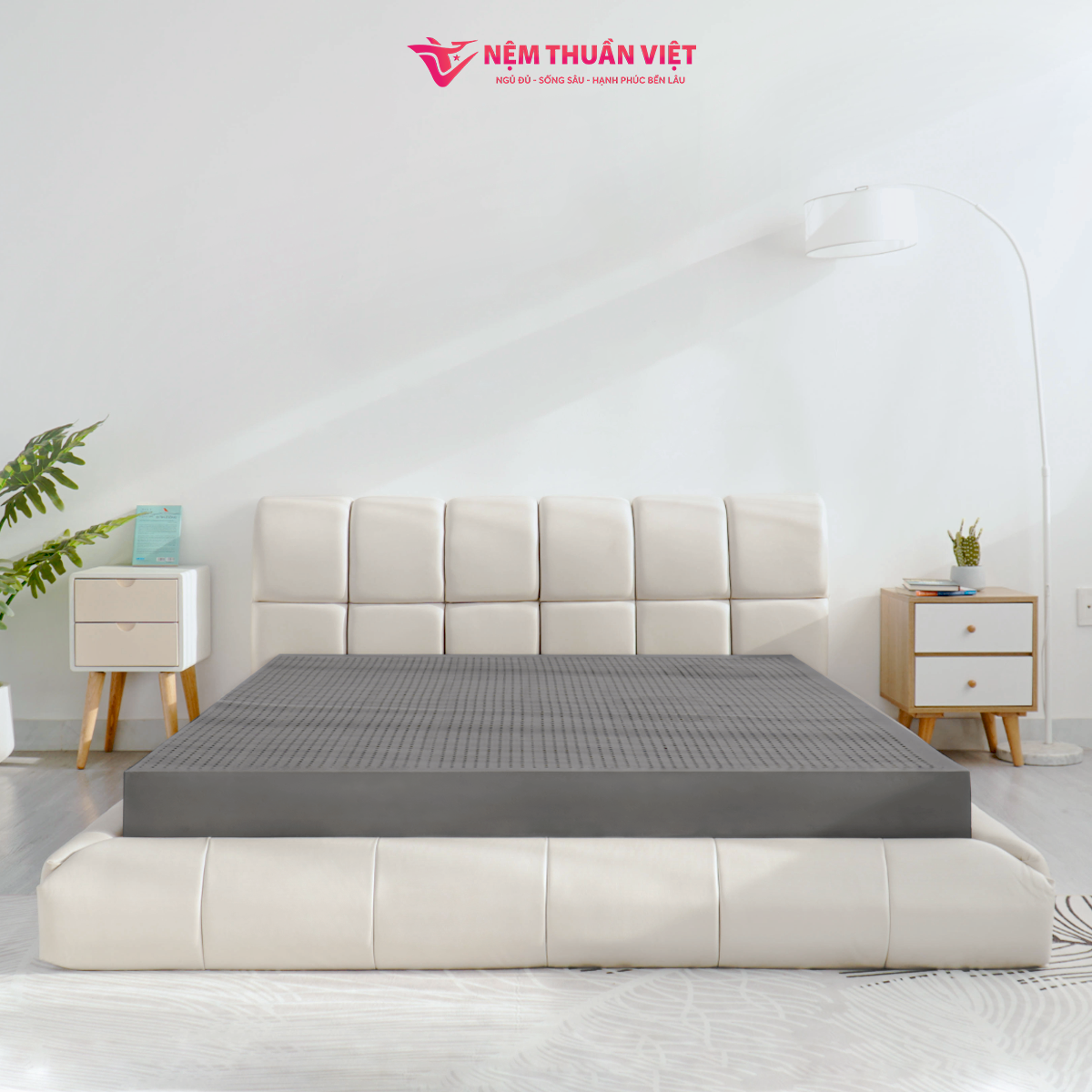 High Quality Titan Grey 180X200X10Cm Foldable Mattress Natural Latex Memory Foam From Thuan Viet for Online Order Furniture Bed 2