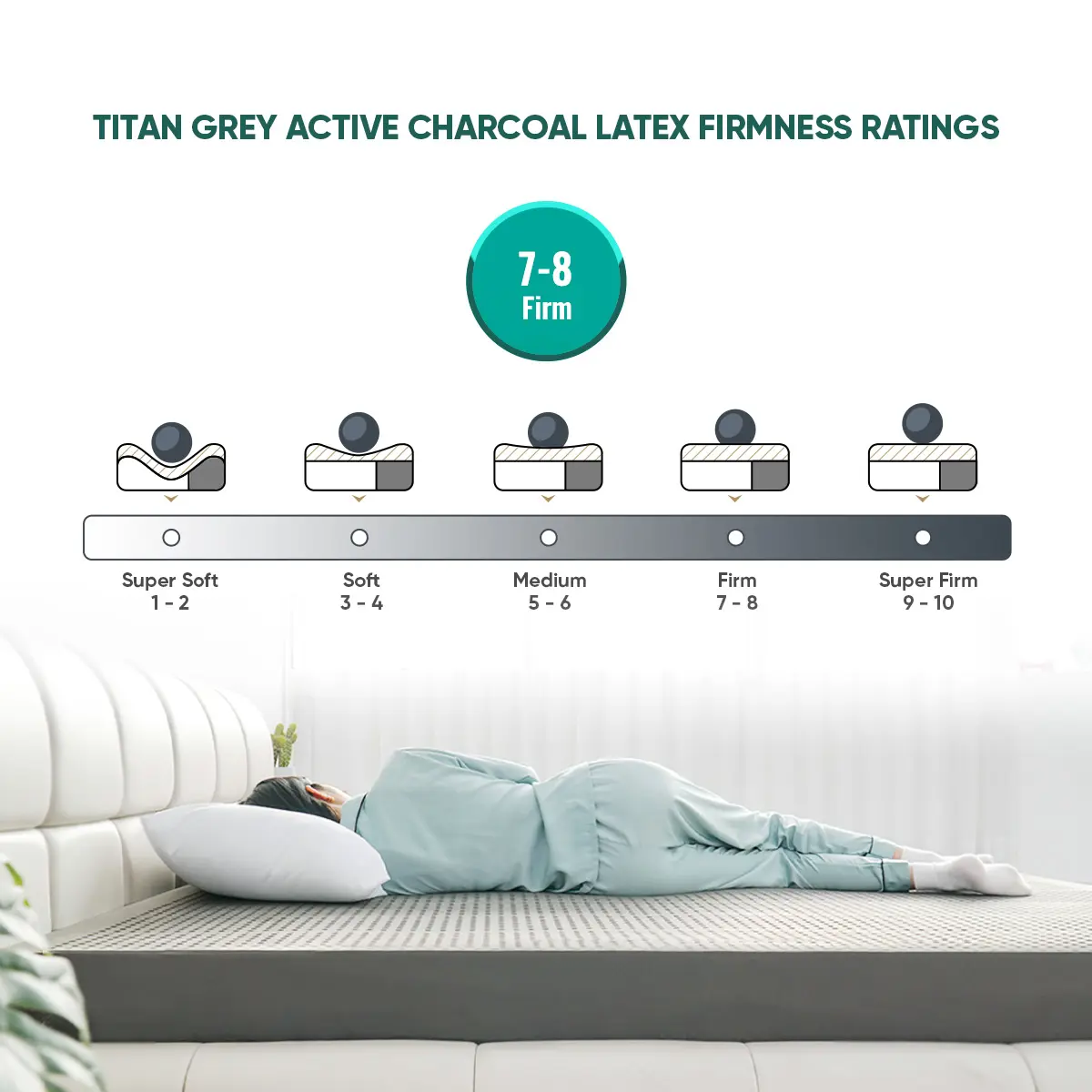 High Quality Titan Grey 180X200X10Cm Foldable Mattress Natural Latex Memory Foam From Thuan Viet for Online Order Furniture Bed 6