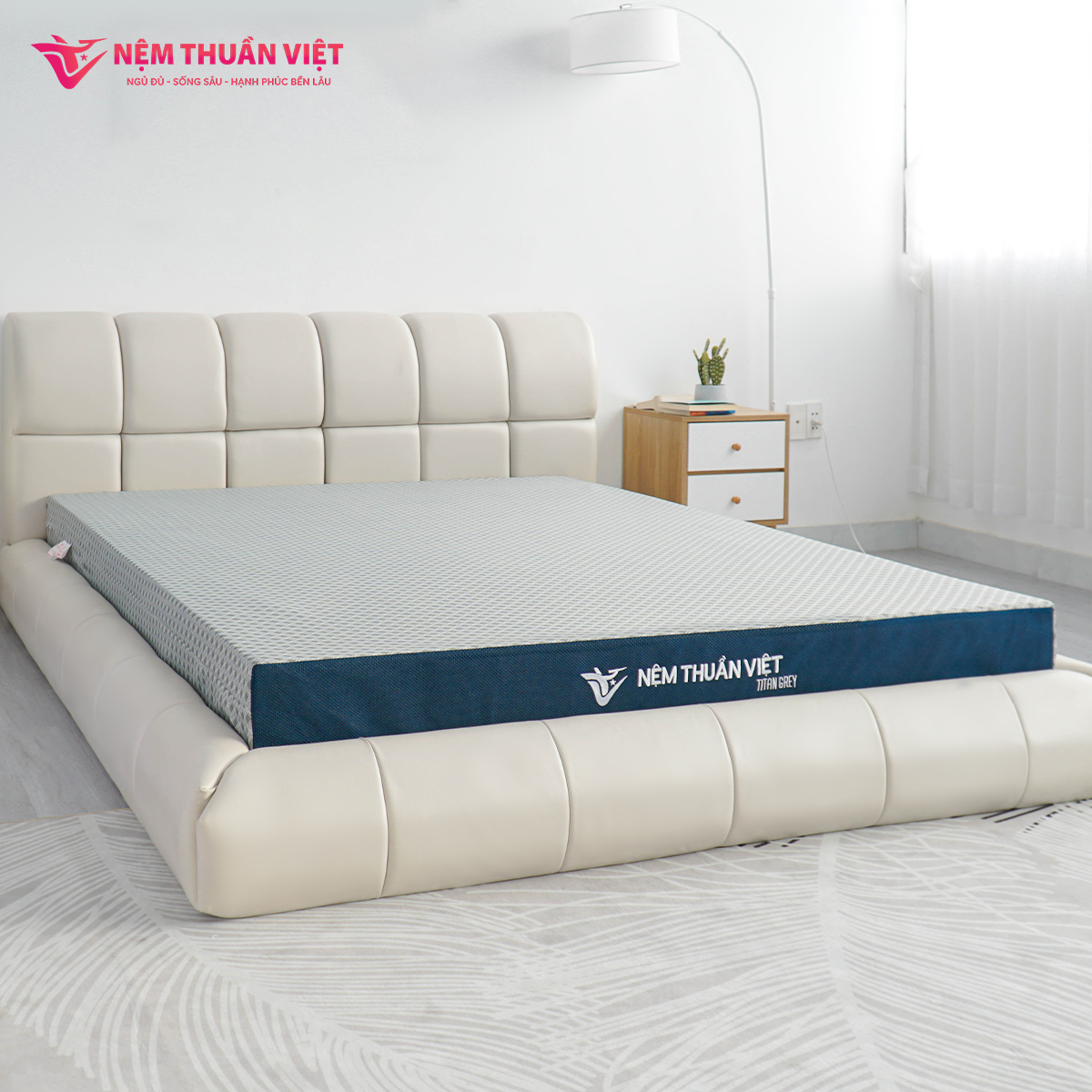 High Quality Titan Grey 180X200X10Cm Foldable Mattress Natural Latex Memory Foam From Thuan Viet for Online Order Furniture Bed 3