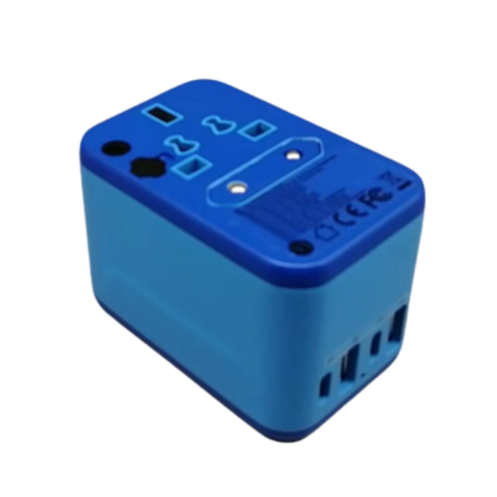 High Quality USB 3 Type-C Travel Adapter Plug Socket Custom Color Universal 2-Outlet Plug Adapter 4