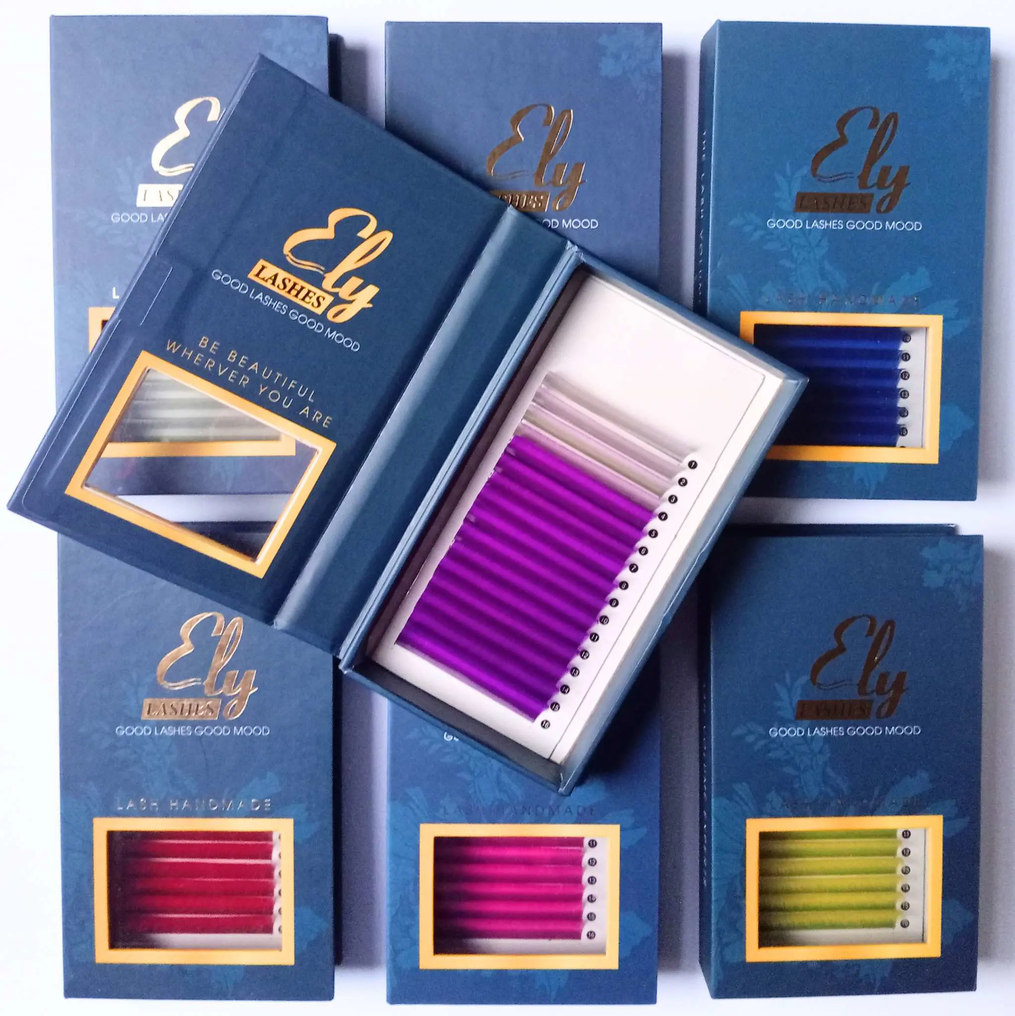 Hot Selling Color Lash Extensions Cashmere Customized Packaging As Request Eyelash Extensions Soft And Fluffy Eyelashes 6