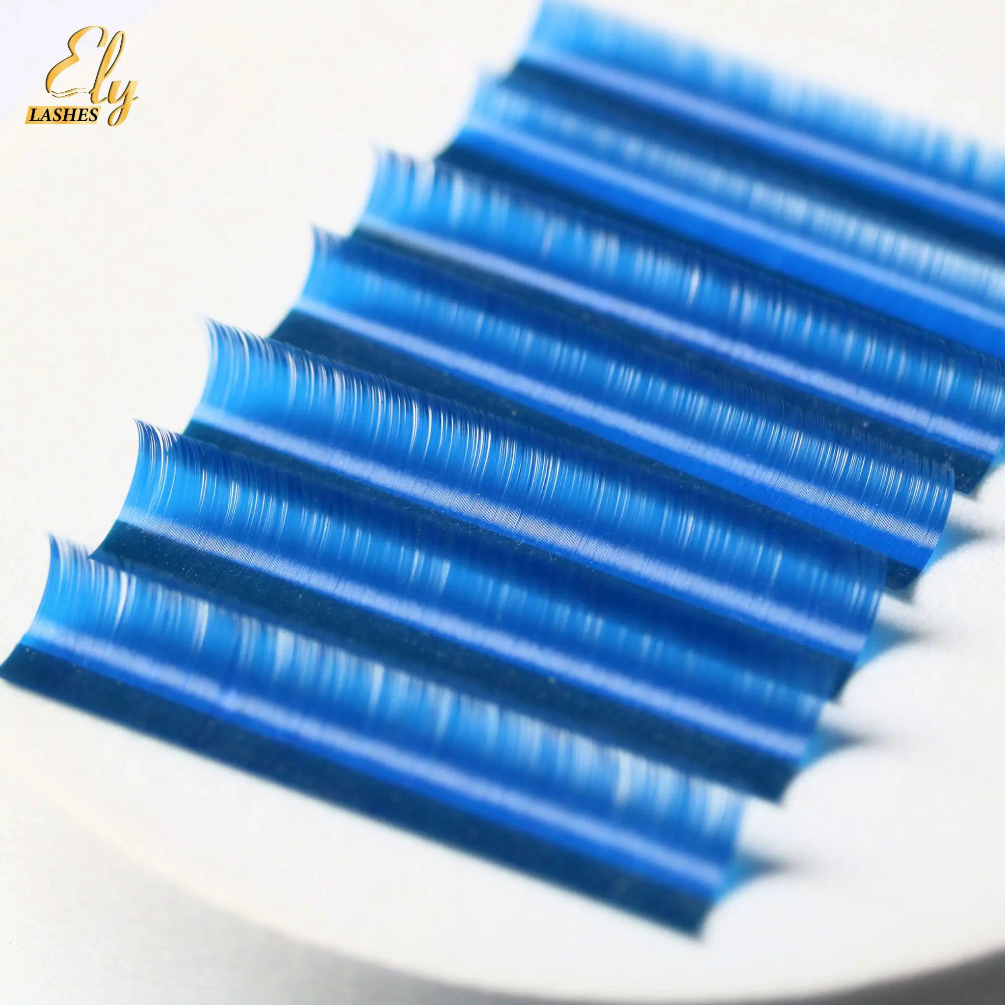 Hot Selling Colored Lash Extension Supplies Branding Customization Promade Lash Natural Long Eyelash Extensions Mix 0.07 D Blue 2