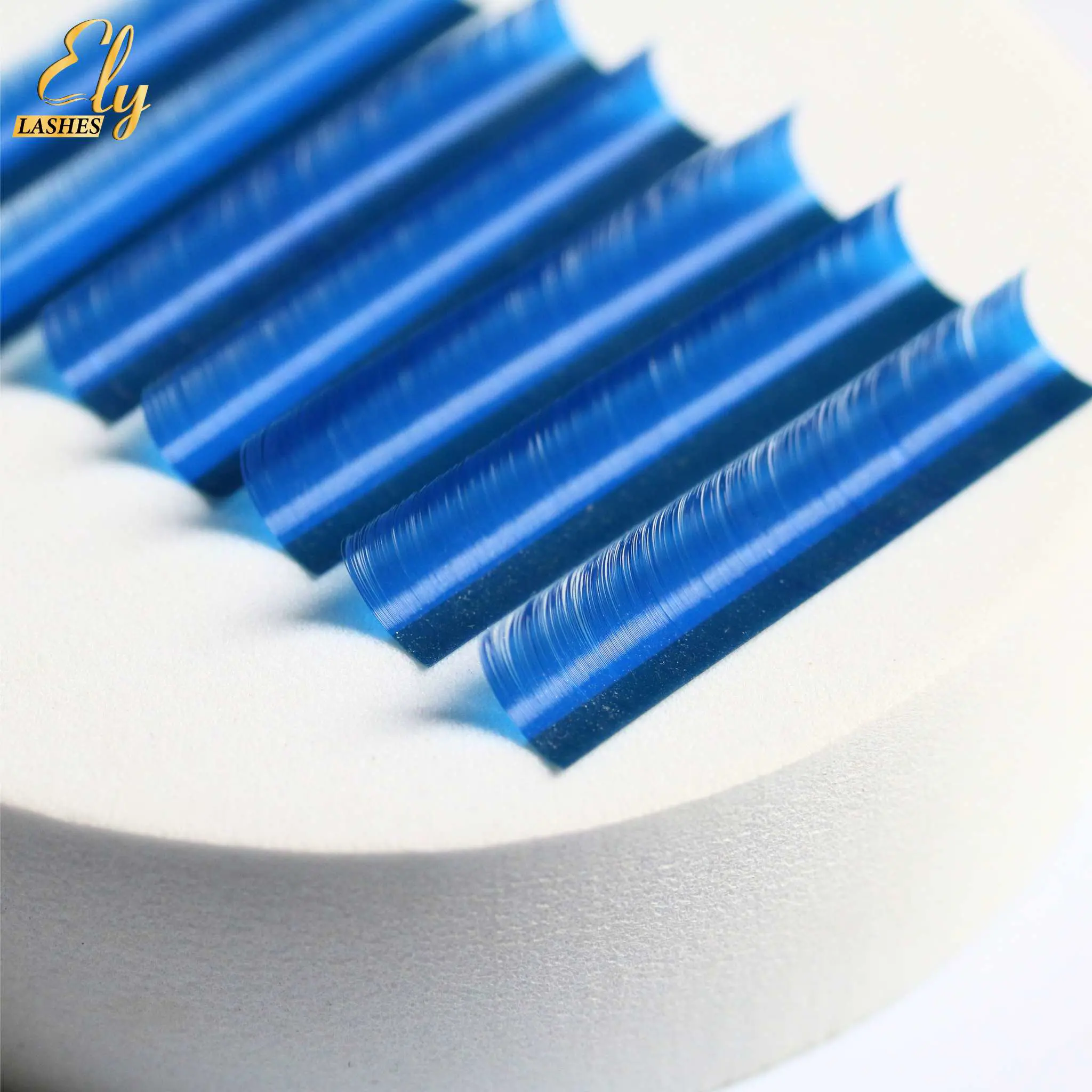 Hot Selling Colored Lash Extension Supplies Branding Customization Promade Lash Natural Long Eyelash Extensions Mix 0.07 D Blue 7
