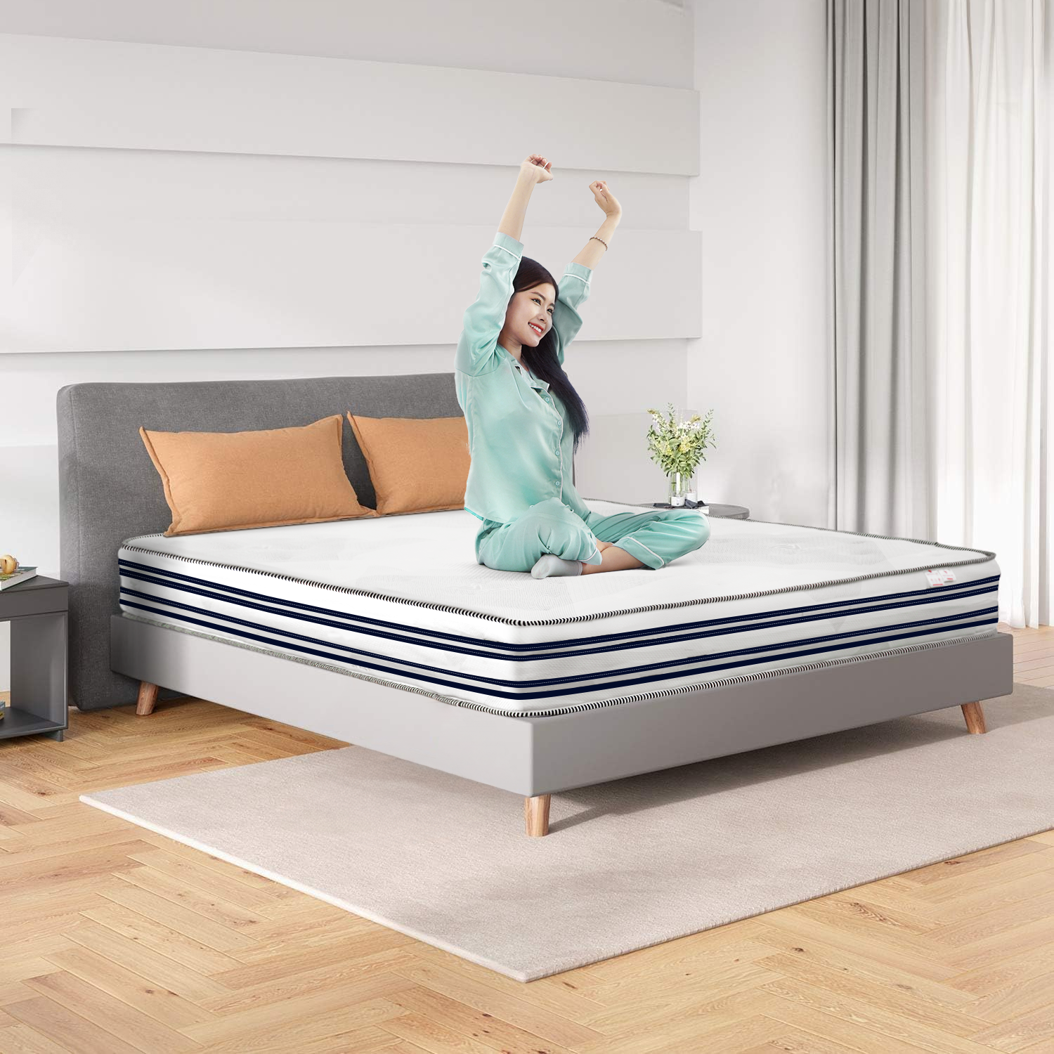 Independent Pocket Spring Mattress with High-Density Foam Comfortable Durable Breathable for Hotel and Home Bedroom Use 3