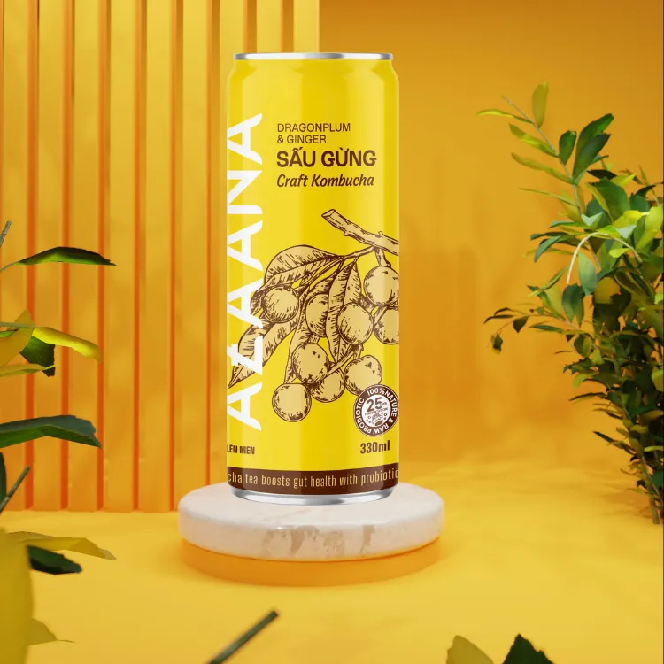 Kombucha Good Price Vietnamese Sau Fruit And Ginger Sources Of Natural Non-Alcoholic Oem Soft Drink Vietnam Manufacturer 7