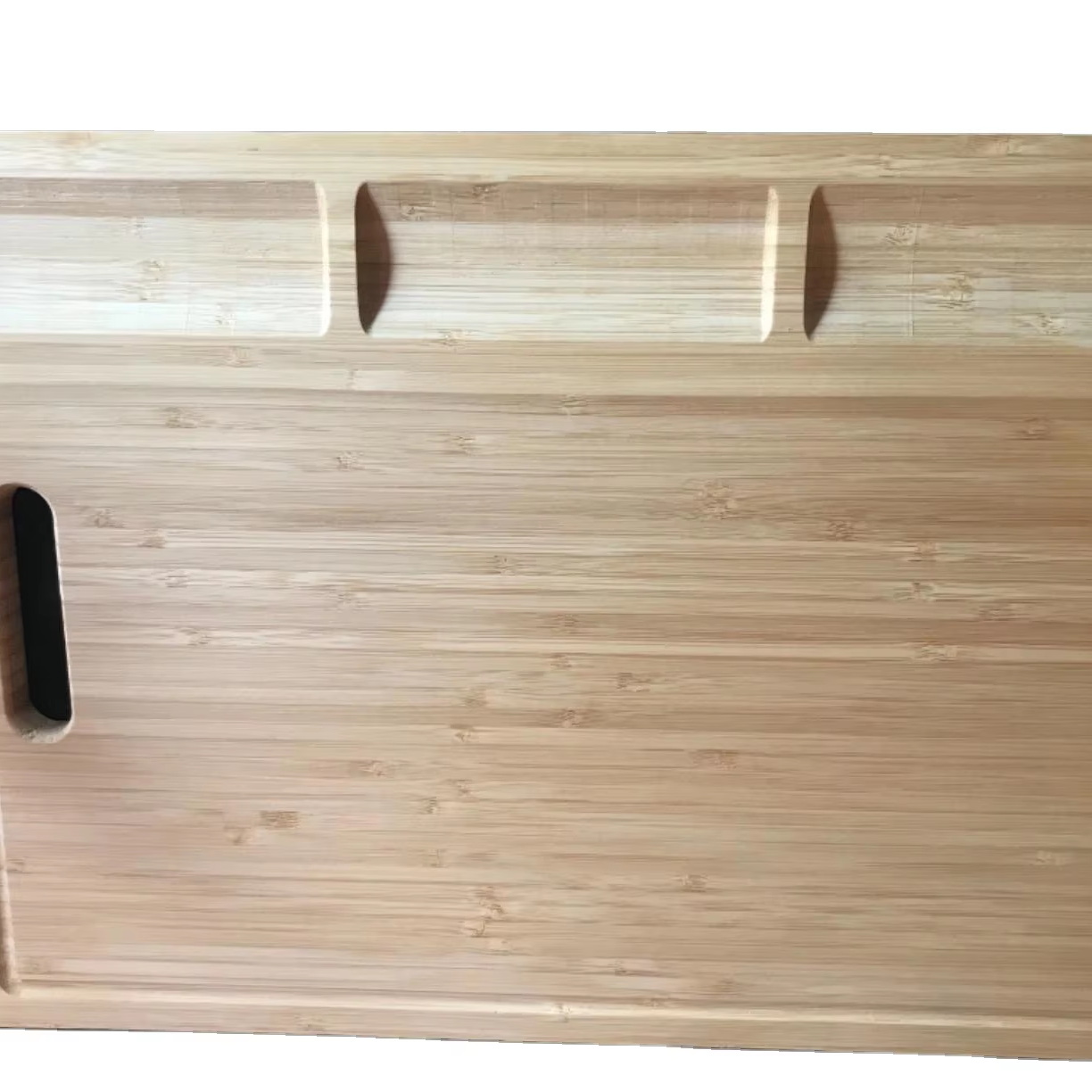 Large Bamboo Chopping Board is made from natural materials, environmentally friendly, heat resistant, durable and beautiful. 3