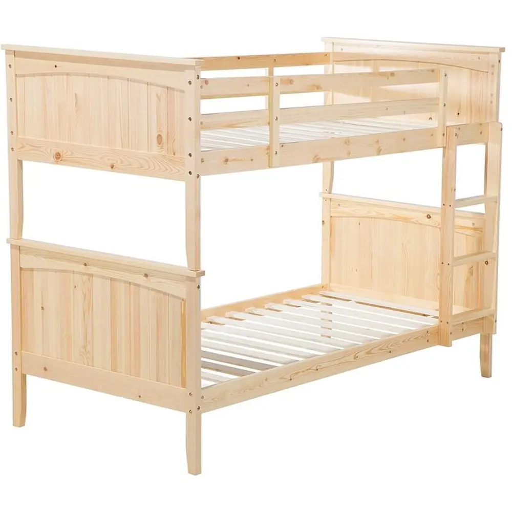 Modern Home Furniture Solid Pine Wood Bunk Bed Frame with Storage Simply Elegant Design by Vietnam Maker 1