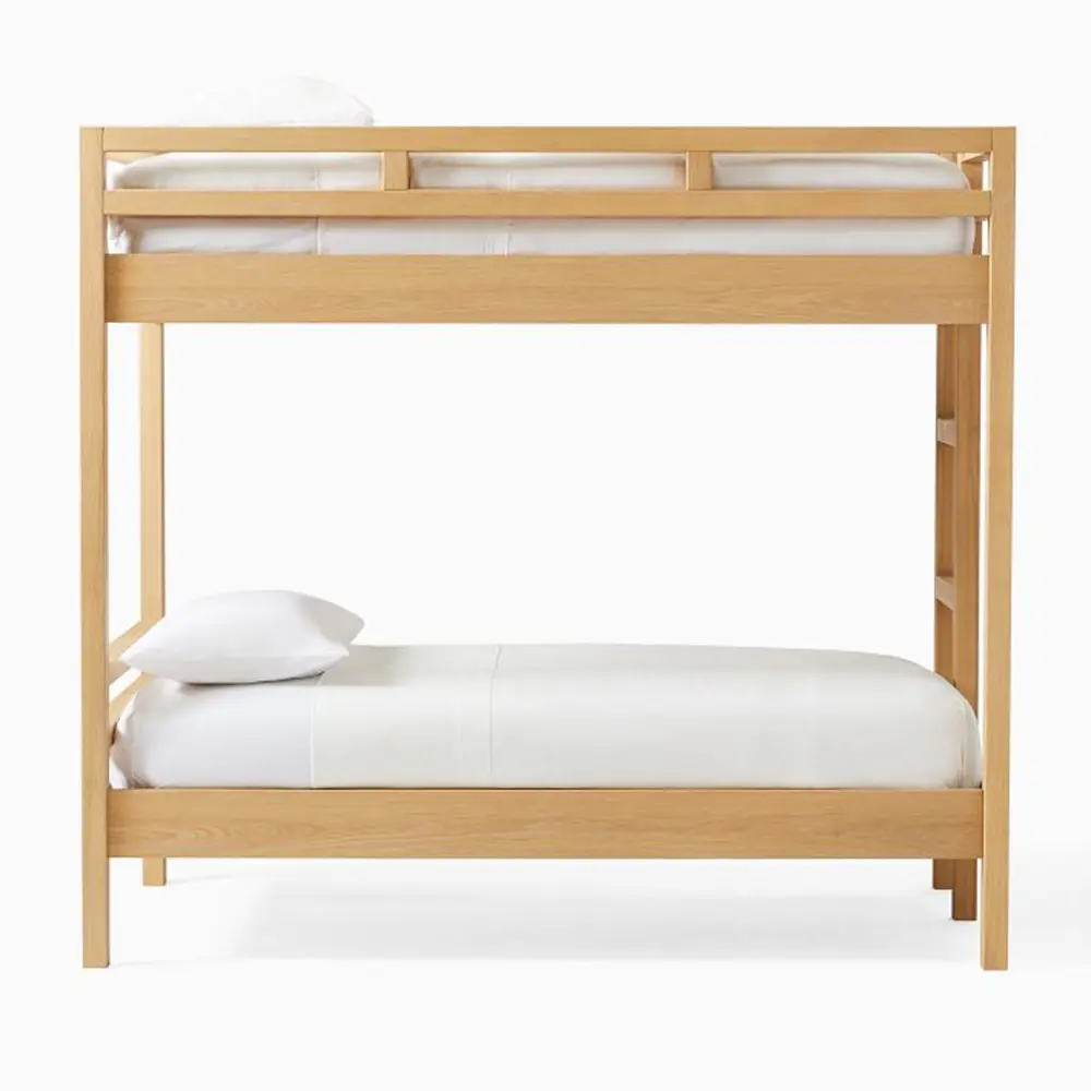 Modern Home Furniture Solid Pine Wood Bunk Bed Frame with Storage Simply Elegant Design by Vietnam Maker 4