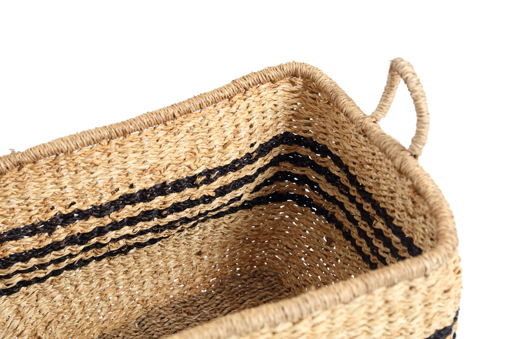 Multi-purpose seagrass basket with handle, home organization accessory, highly aesthetic, wholesale available. 6