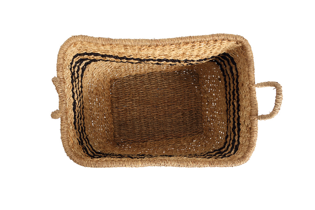 Multi-purpose seagrass basket with handle, home organization accessory, highly aesthetic, wholesale available. 4
