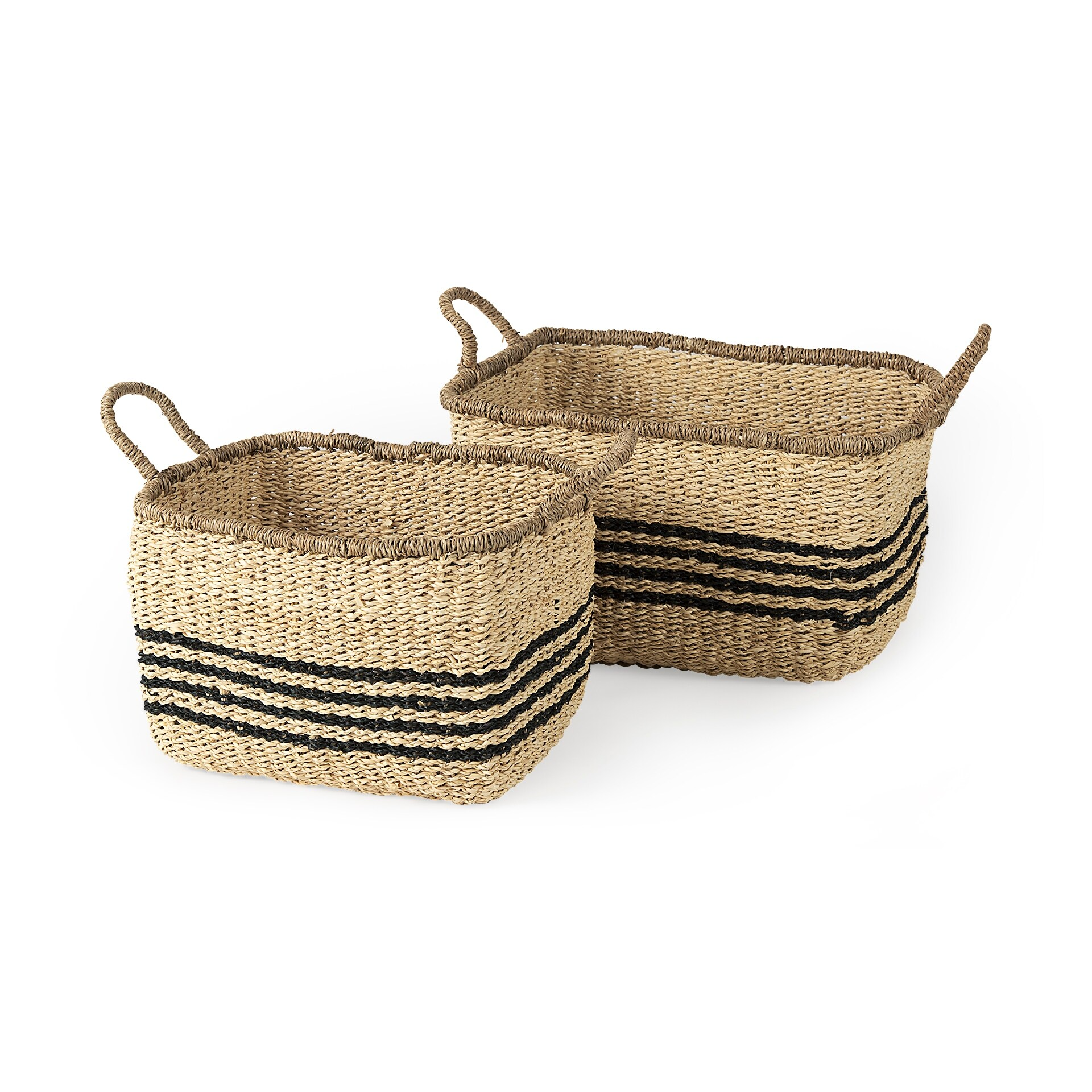 Multi-purpose seagrass basket with handle, home organization accessory, highly aesthetic, wholesale available. 3