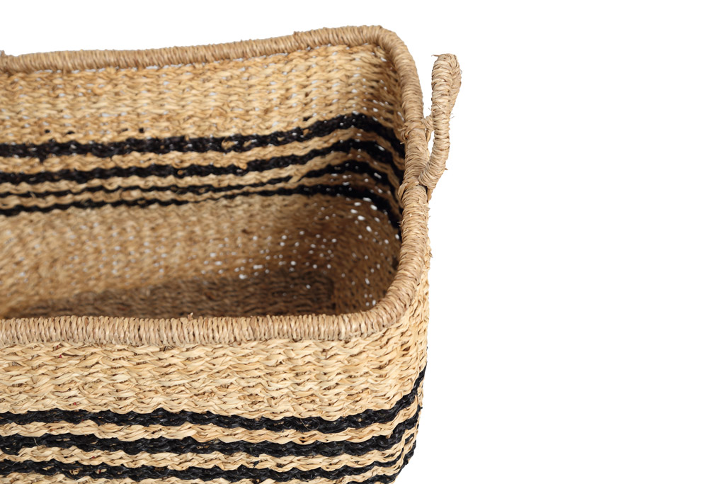 Multi-purpose seagrass basket with handle, home organization accessory, highly aesthetic, wholesale available. 5