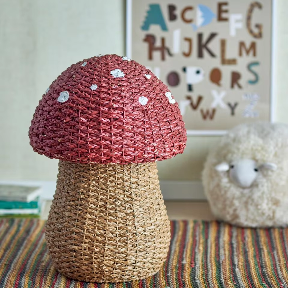 Mushroom Seagrass Basket, Home accessories, Natural materials that are safe for health and aesthetically pleasing, wholesale. 4