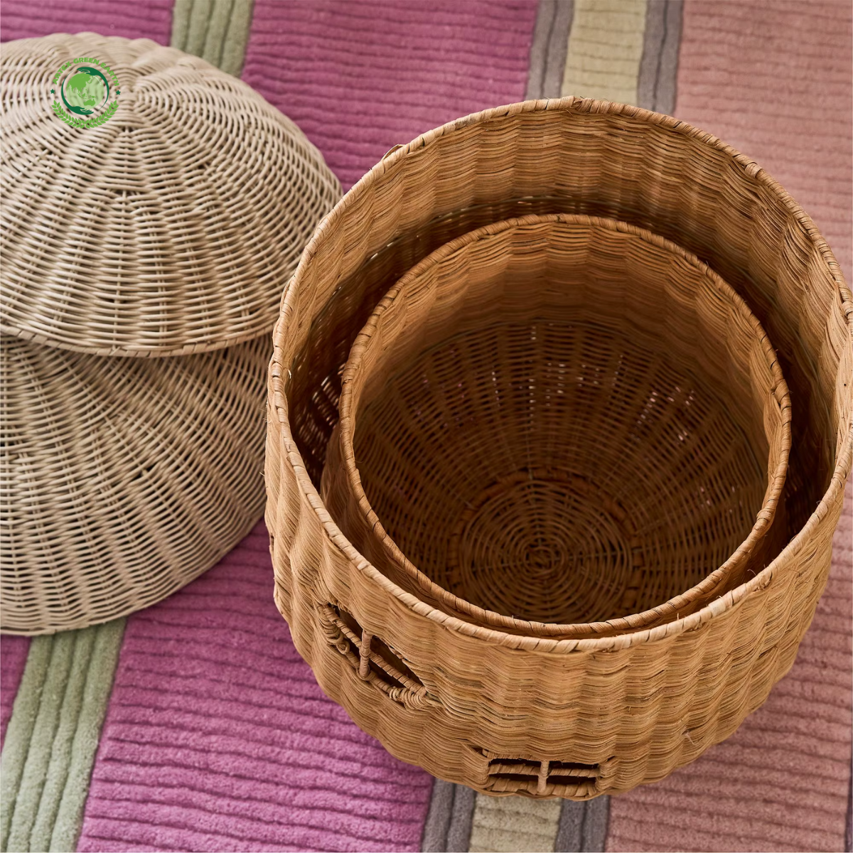 Natural Handwoven Basket, Home accessories, Natural materials that are safe for health and aesthetically pleasing, wholesale. 5